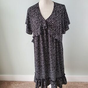 COSONEN WOMEN'S CASUAL RUFFLED TUNIC DRESS SIZE MEDIUM